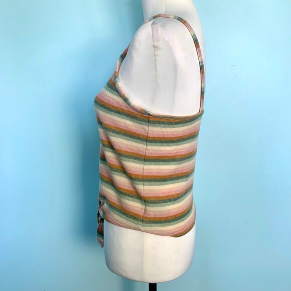 American Eagle Outfitters Tie Front Striped Tank Top Size Small - Picture 3 of 7